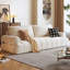 Canapé-lit modulaire en polyester blanc crème avec rangement-117167148