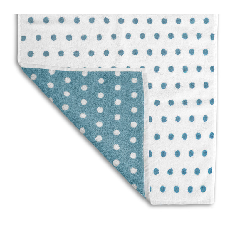 Ayusha Patterned Polka Dot Spot Bath Towel, Duckegg