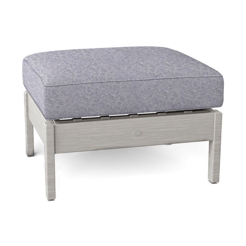 Repose-pieds Kennebunkport, InsideOut® Rollo ‑ lin argent, Welt, Huître