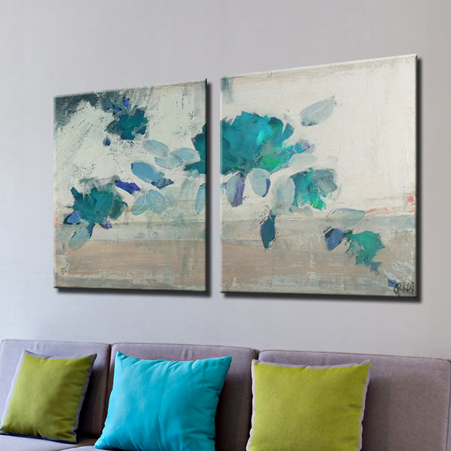 « painted pétales ivb »-2 pièces, impression sur toile tendue, H 30 po x l 40 po x P 1,5 po