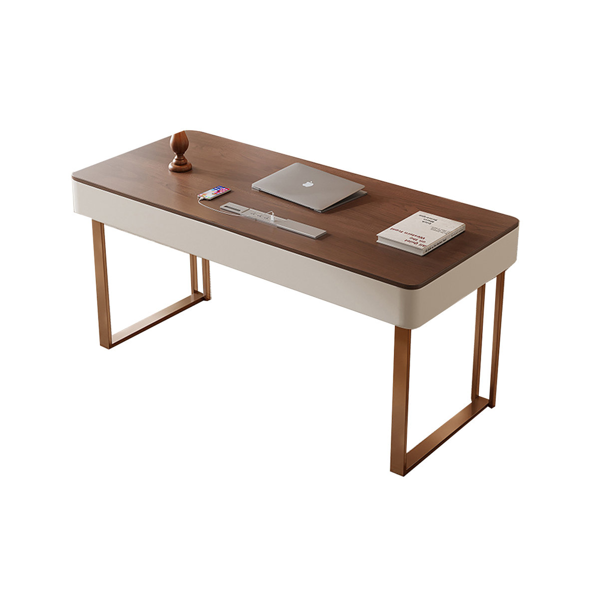 Smi Cabinetry Inc Brown Rectangular Solid Wood Carbon Steel Desks Wayfair