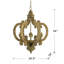 Lustre géométrique à six lumières de type bougie Cheree-677813140