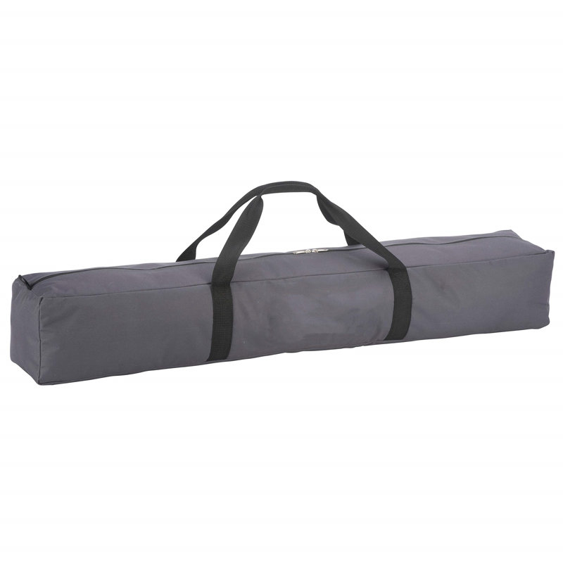 Gray Steel Camping Cot with Removable Side Table