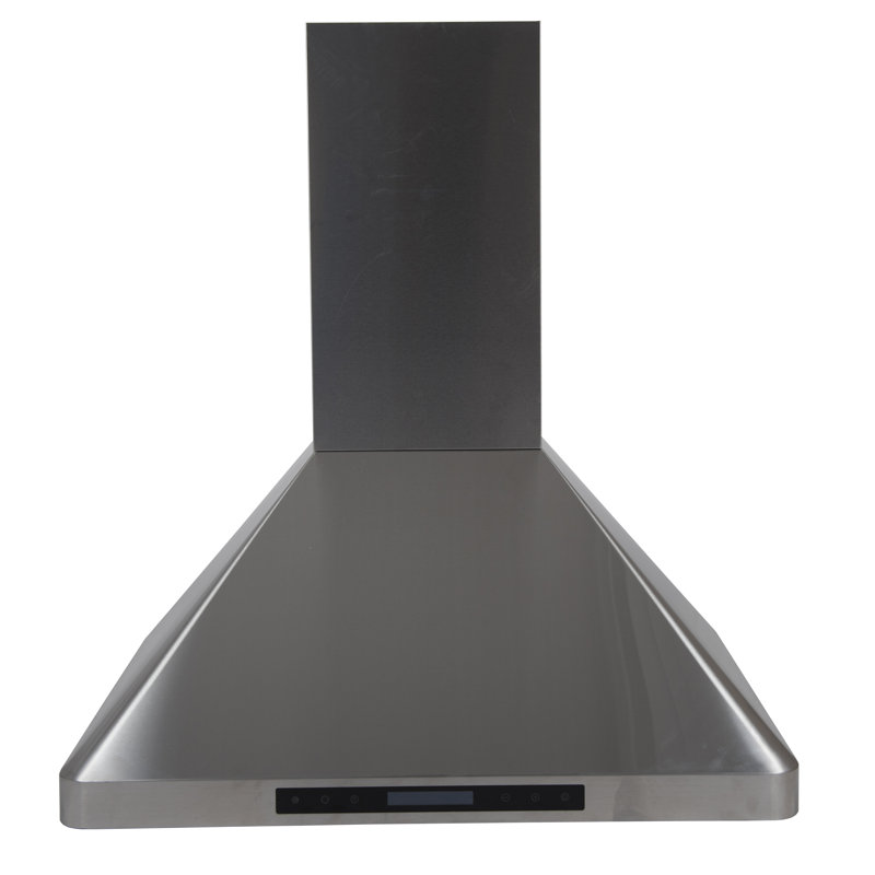 Hotte de cuisine murale à conduit 30 po 720 pi ³/min en nickel brossé