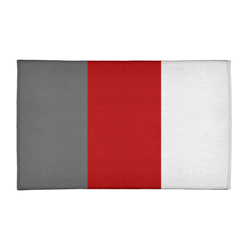 Tapis rouge/gris, Rectangle 2 pi x 3 pi