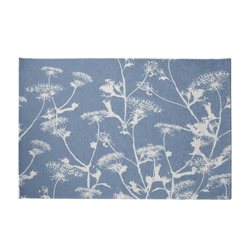 Alvordton Chenille Floral Indoor Rug, Rectangle 4' x 6'