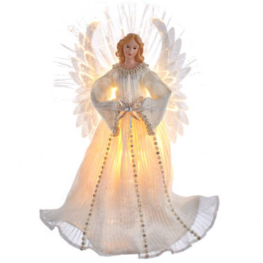 12 Fiber Optic Animated Tree Topper - White Angel – Mr. Christmas