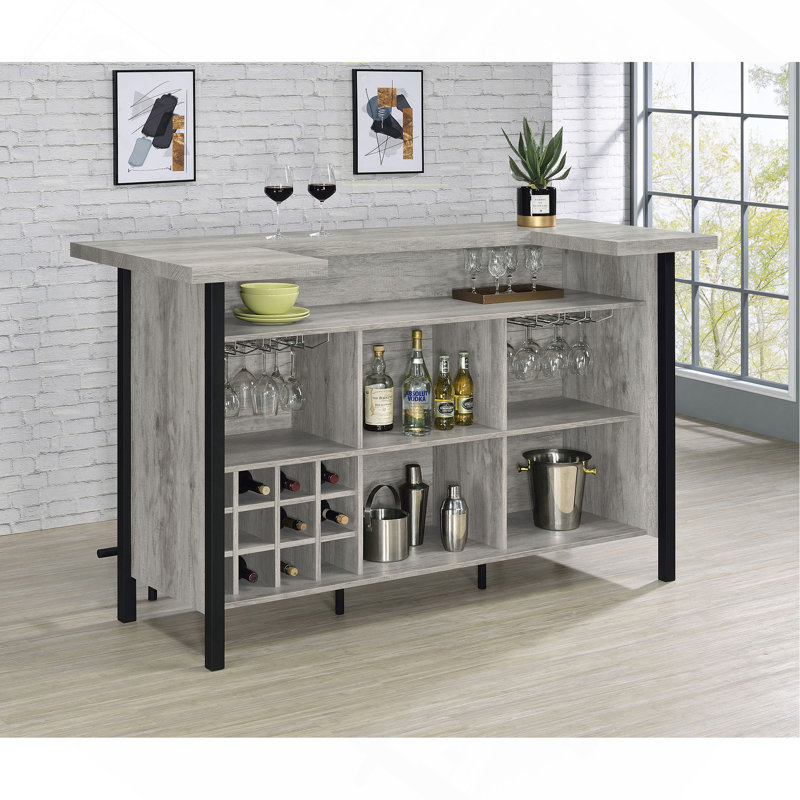 Unité de bar autoportante Grey Driftwood