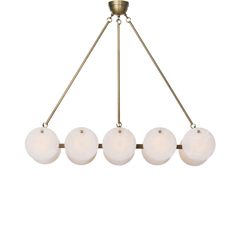 Lustre linéaire en fer 5 lumières MARCELINE