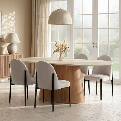 Novato Sintered Stone Top Dining Table Set