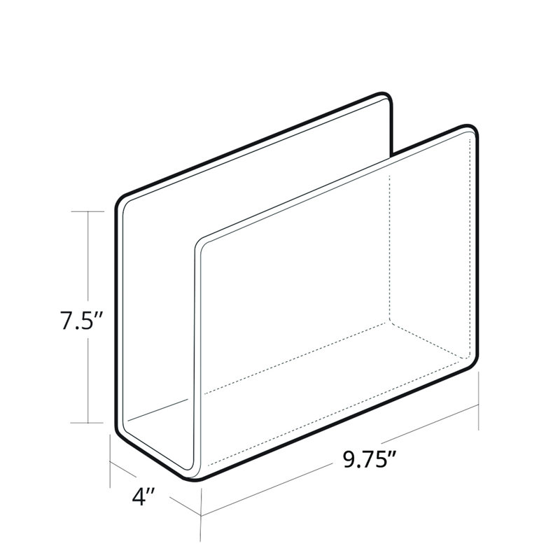 Clear Acrylic Desk File Holder- Large, 4-Pack