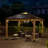 Sunjoy Hardtop Gazebo 11 x 11 ft. Standard Cedar Framed Wood Gazebo with Brown Steel and Polycarbonate
