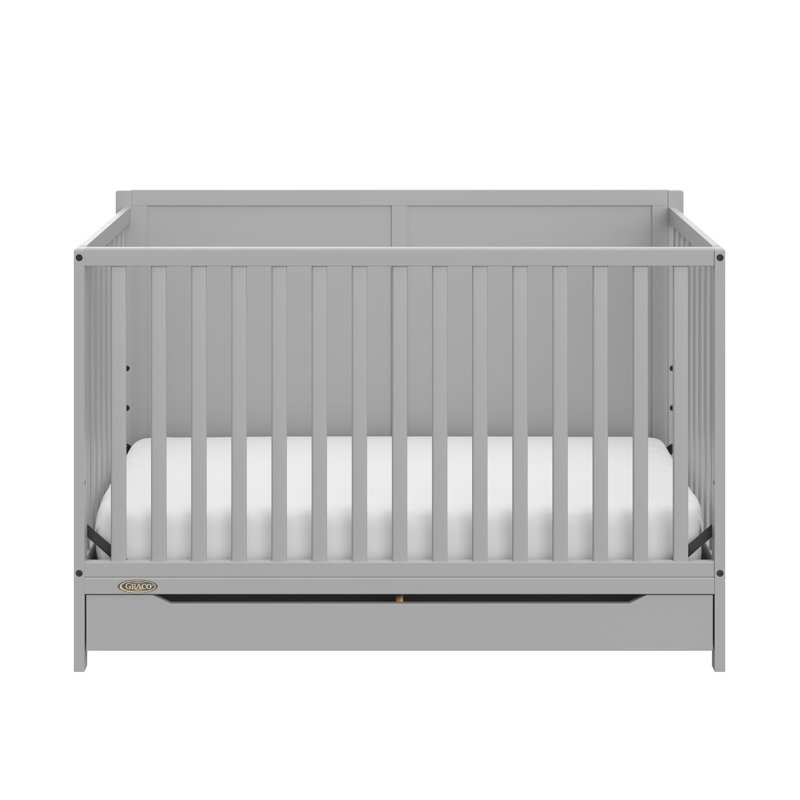 Melrose 5-in-1 Convertible Crib with Storage, Pebble Grey