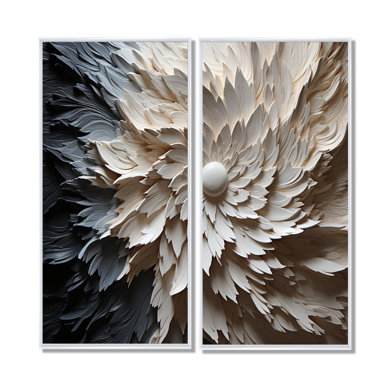 Minimalisme, beauté, sérénité, art mural moderne bleu, 20" H x 24" W, Framed Print without Mat, White