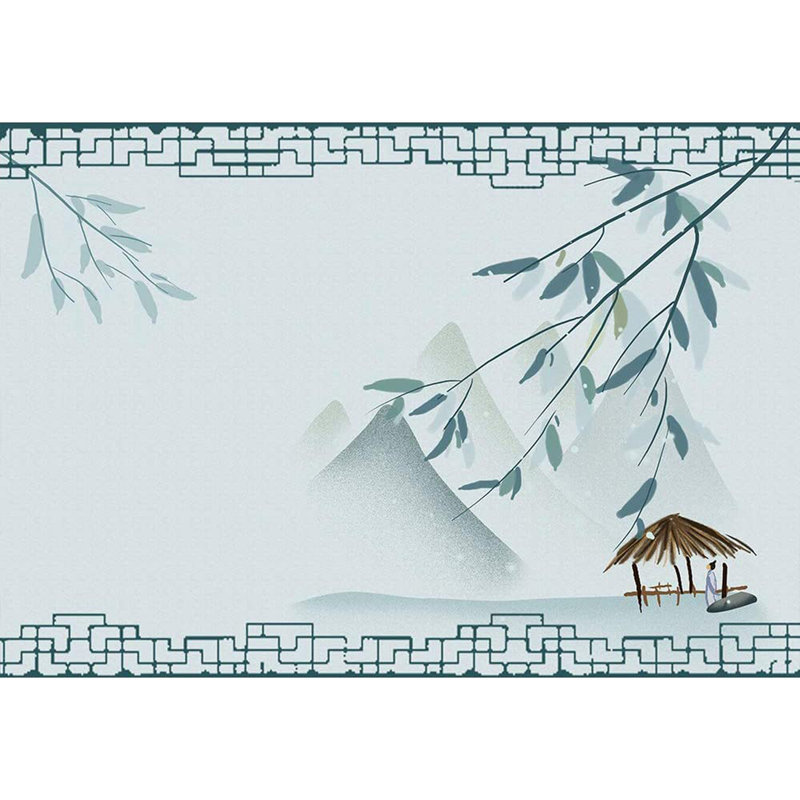 Murale de printemps chinois, L 66 po x L 8 pi