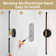 32'' Battery Operated Wall Sconces with Remote Control, Dimmable Wall Sconces Set of Two, 350°Rotate