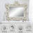 Jamaro Transitional Arched Wall Mirror in Antique White