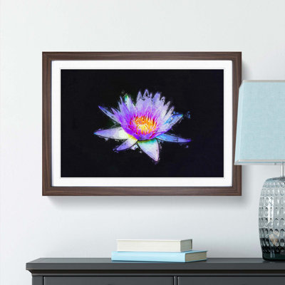 Violet Water Lily - Picture Frame Painting Print