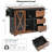 K&K 55.5" Farmhouse Kitchen Island With Drop Leaf, Kitchen Storage Island With Barn Door, Power Outlet, Rolling Kitchen Cart On Wheels With Spice Rack, For Home, Kitchen, Dining Room, Black-978230242