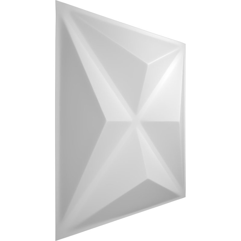 White Geometric PVC 3D Wall Panels Set of 50