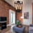 8-Light 22.4" Steampunk Geometric Chandelier, Adjustable Black Iron Pendant Light with E26 Base
