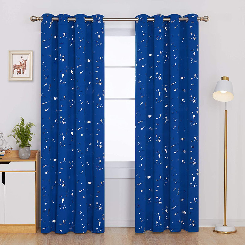 Siskiyou Room Darkening Curtain Pair, 52" W x 54" L, Royal Blue