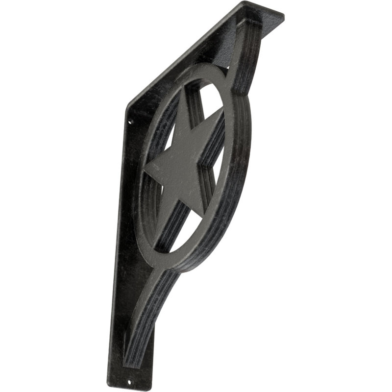Support en fer forgé Austin, Argent antique, H 12 po x l 2 po x P 10 po