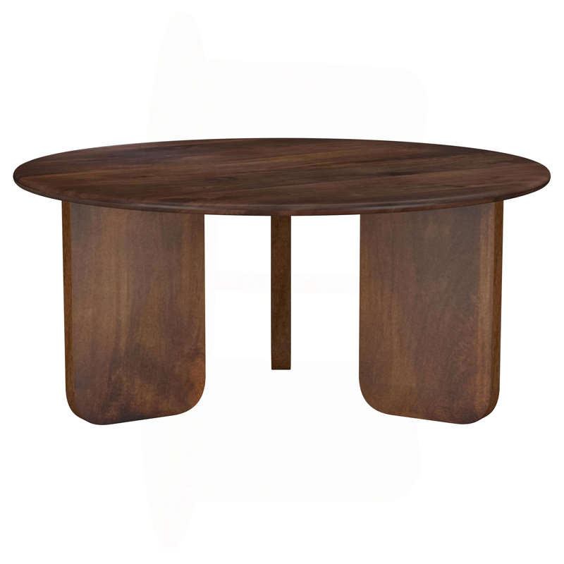 Columbo Brown Round Coffee Table, 16" H x 36" L x 36" W