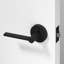 Poignée de porte d'intimité moderne Muse pour (lit et salle de bain) - Style minimaliste élégant en noir mat-114645543