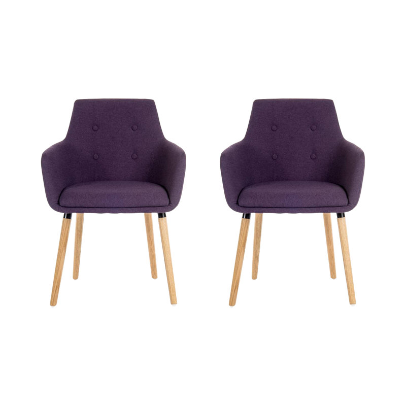 Camargo 18.5cm H Tufted Upholstered Accent in Plum, Plum
