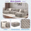 Modular Sectional Sofa With Two Movable Ottomans-976835329