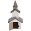 Figurine cloche d'église blanche en bois 12h