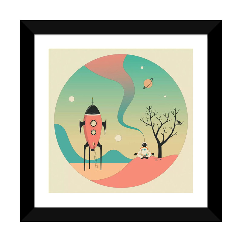 Explorez II, art encadré pour enfants, H 16 po x l 16 po x p 1 po, Papier encadré noir