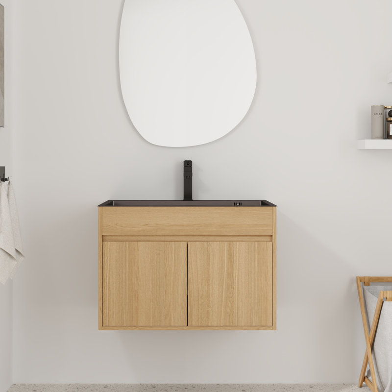 Meuble-lavabo simple 28 po avec lavabo en acier inoxydable