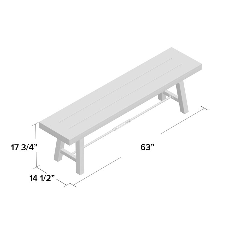 Testwuide Iron Outdoor Bench, Natural