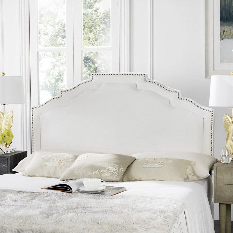 Upholstered Headboard, Full, Velvet White
