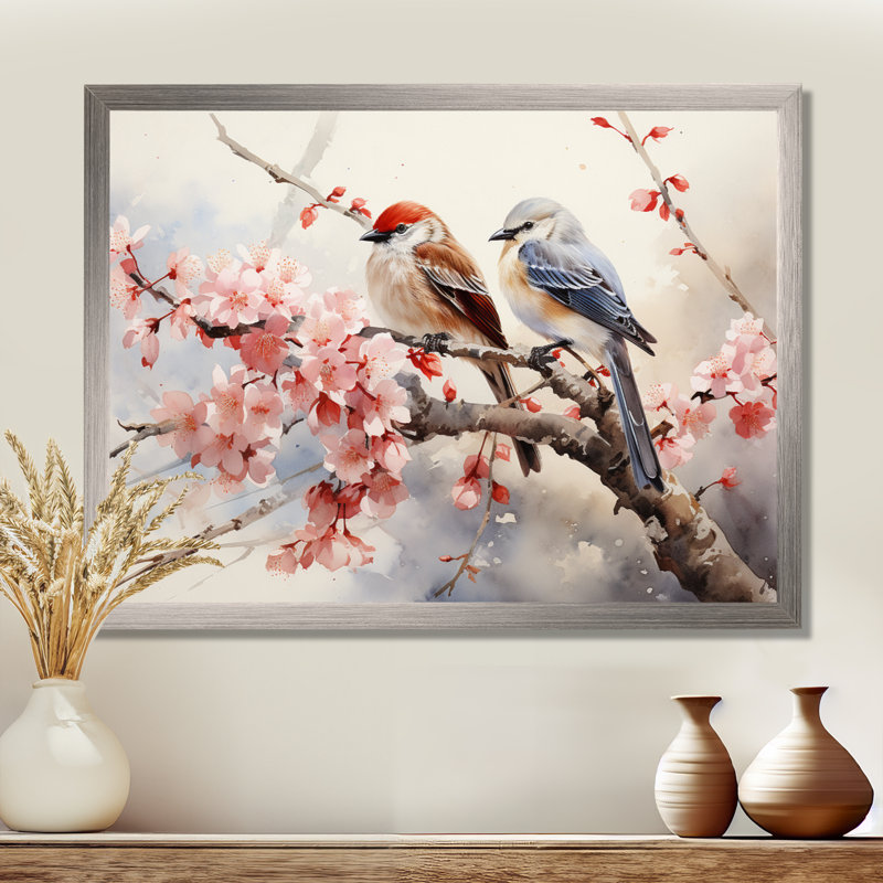 «Asian Art Sumi Bird Serenity VI», reproduction d'art sur toile, H 34 po x l 44 po x P 1,5 po, Toile tendue