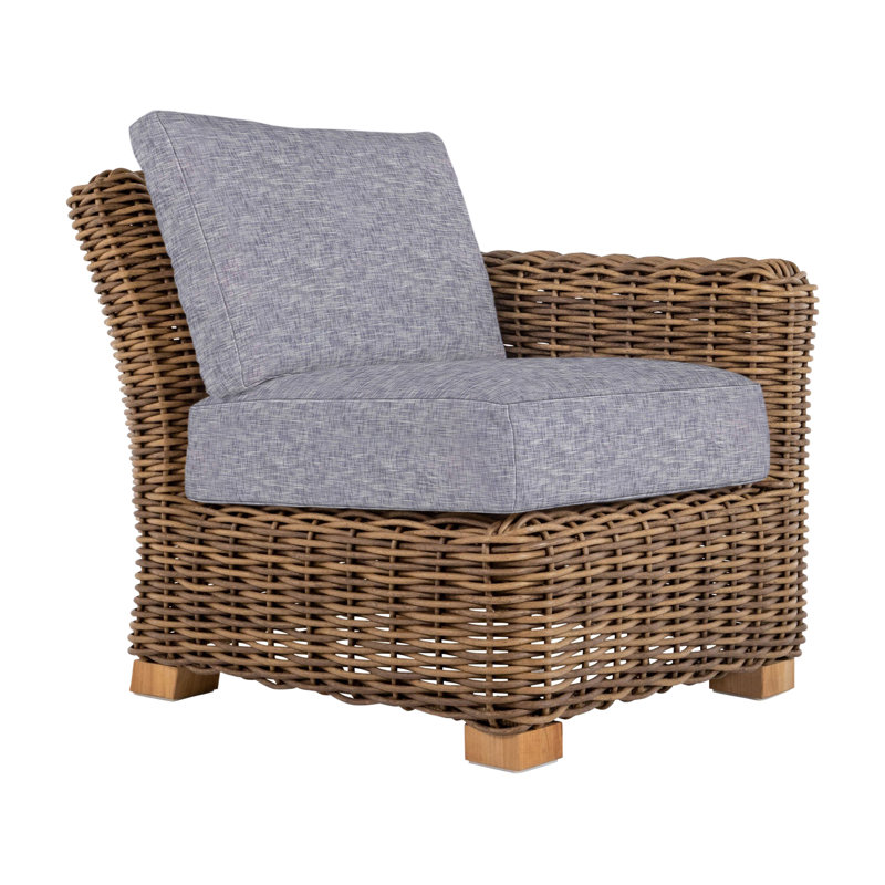 Fauteuil faisant face à la droite Montauk, Orienté à droite, Pas de soudure, Sunbrella® ‑ lin colombe