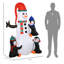 Bonhomme de neige gonflable 3 pingouins