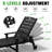 HDPE Chaise Lounges – Adjustable 5-Position Outdoor Recliners with Wheels & Cup Holders, Weather-Resistant for Patio, Pool, Garden, Black, Set of 2-1615306784-1615306797