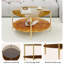 Table basse ronde moderne dorée double couche + verre trempé + rangement et décoration + 32,28 po de diamètre + couleur or