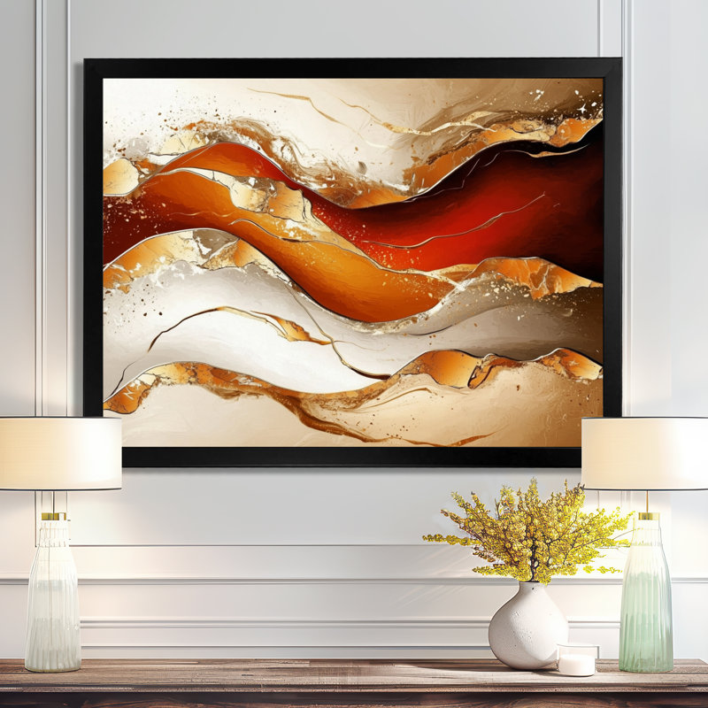 Harmonie de marbre contrastant - art mural abstrait en marbre, salon, H 12 po x l 20 po, Noir