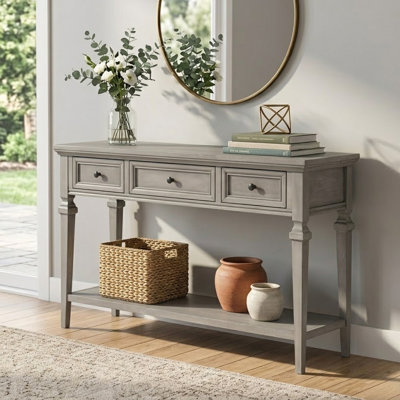 Chrysteen Vintage Style 50.01'' Sideboard with Drawers and Shelves for Living Room, Entryway