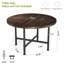 Fir Wood Top Dining Table with Iron Base