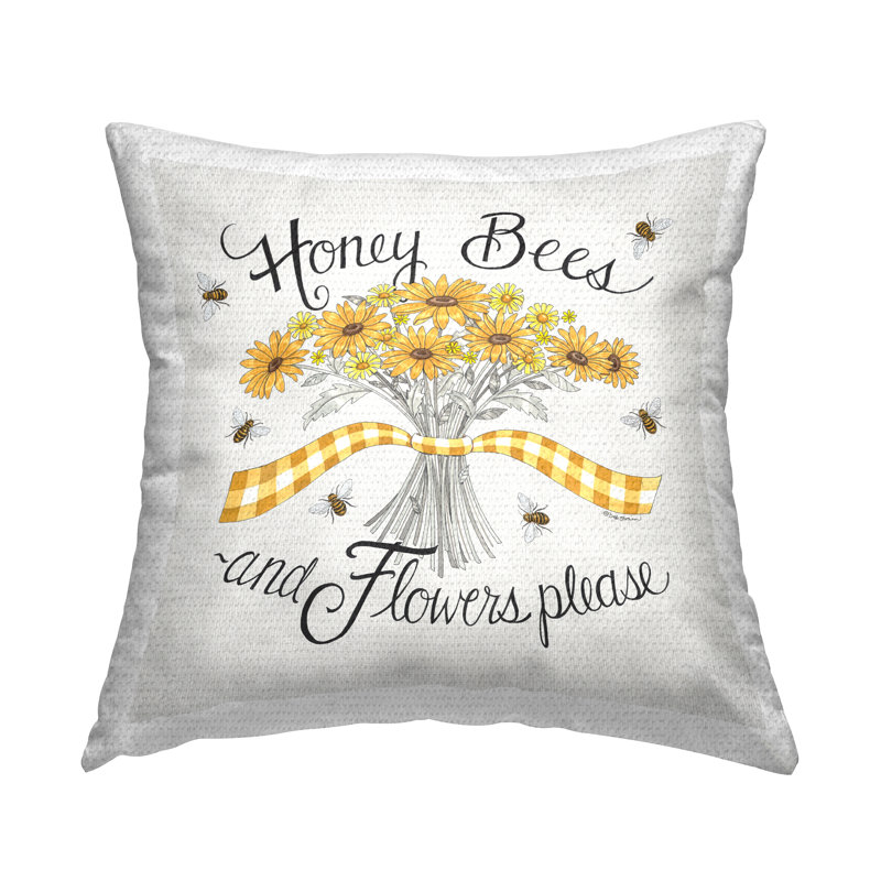Coussin d'extérieur Honey Bees & Flowers