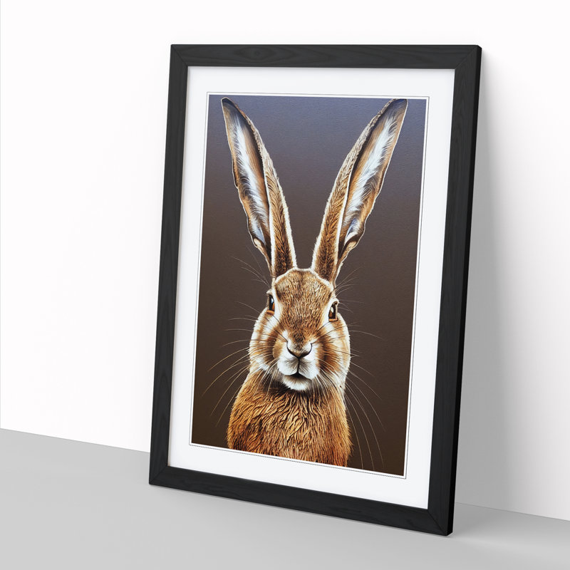 Kaibito Hare Portrait Vol.1 - Picture Frame Print, Black, 64cm H x 46cm W