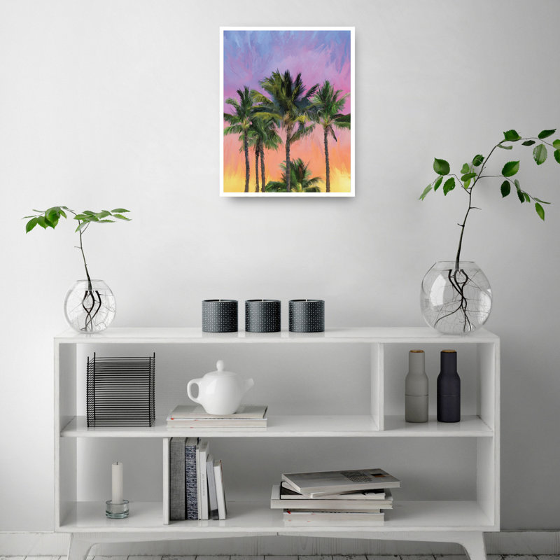 Sorbet Sunset 43" x 43" Multicolor Canvas Art Print