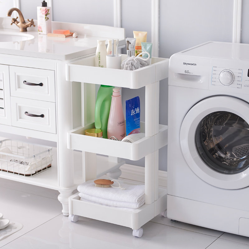 Rebrilliant 4-Shelf Plastic Rolling Storage Cart | Organizer Cart ...