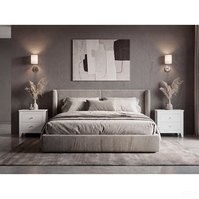 Nightstands with 2 Drawers, Set of 2