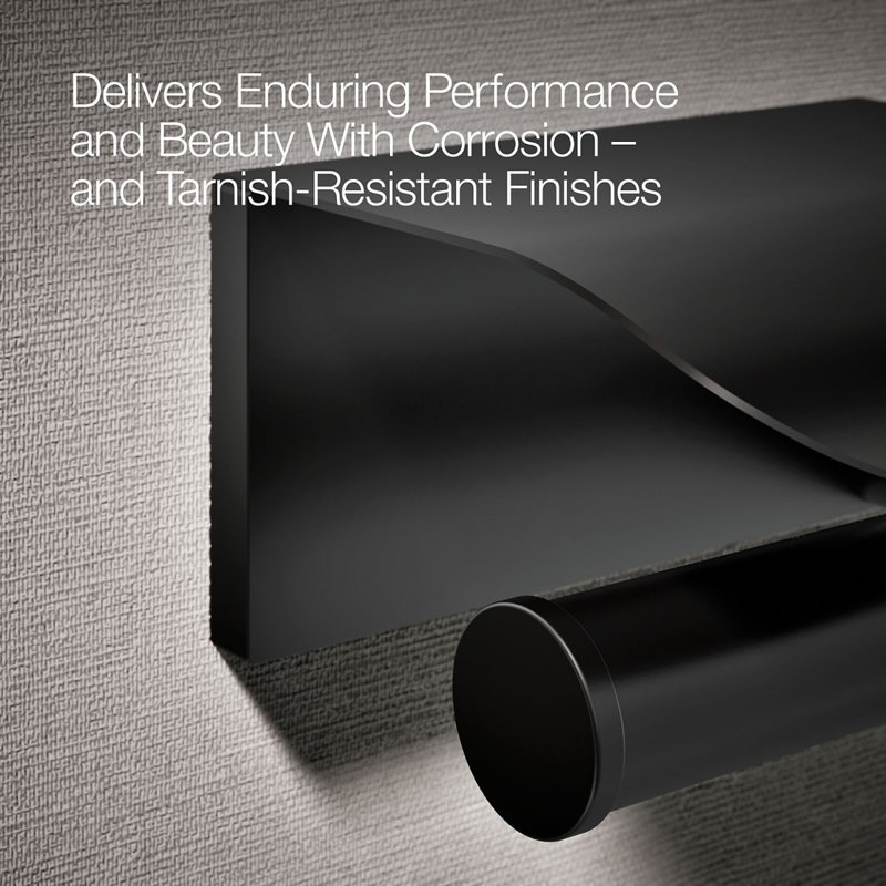 Avid Wall Mount Toilet Paper Holder, Matte Black